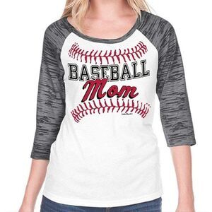- “Baseball Mom” 3/4 Sleeve Bling Scoop Neck Top